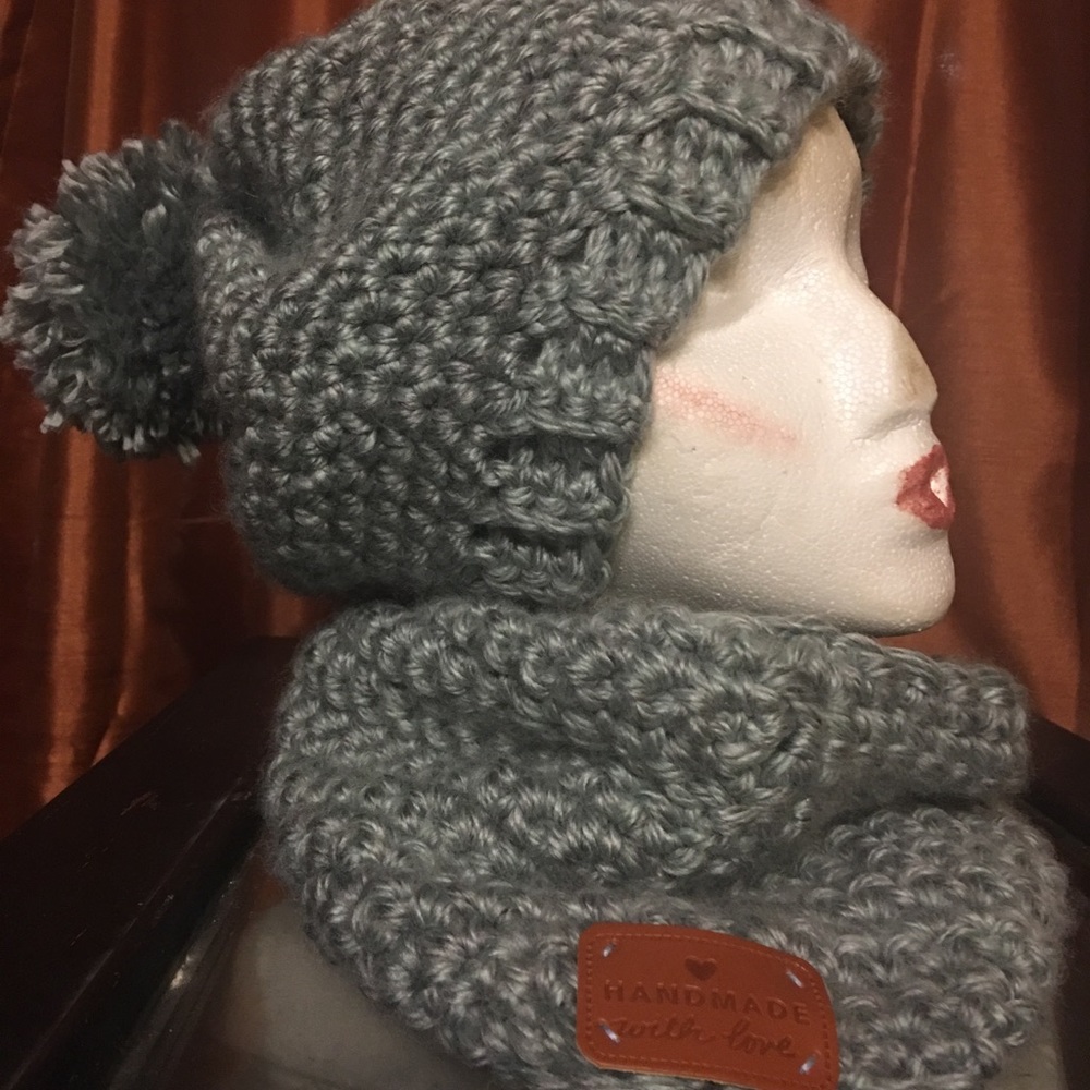 Custom made Hat/cowl scarf COLORS VARY!